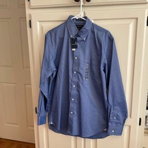 Men’s Lands End French Blue Oxford Size M